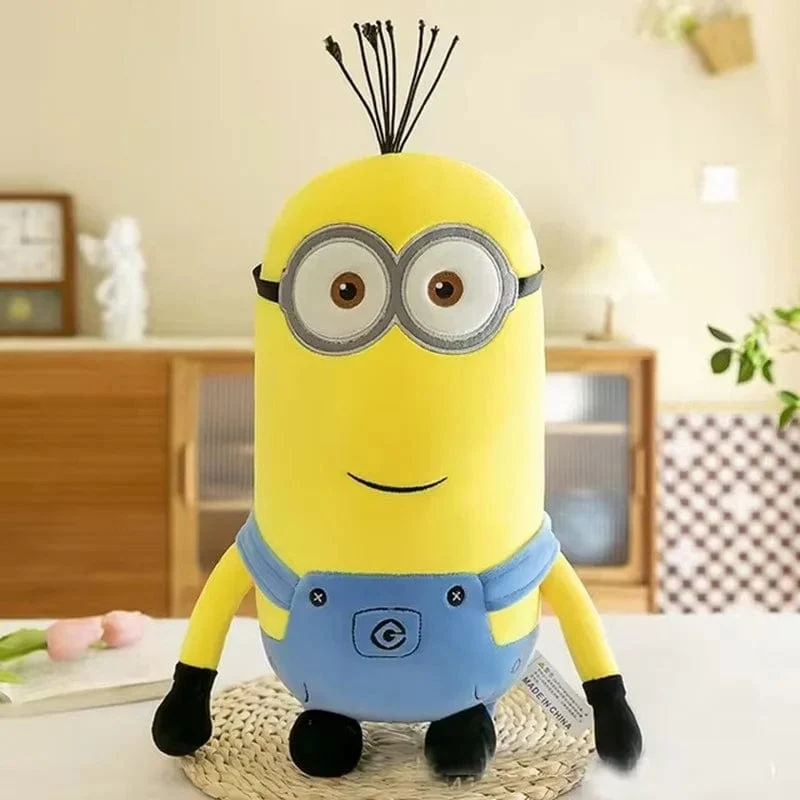 Niedliche Minions-Filmfiguren, gelbe Plüschtiere, Bob Stuart in Jeans, weiche Puppen, Spielzeug & Hobbys, Weihnachts- und Geburtstagsgeschenk, 1 Stück