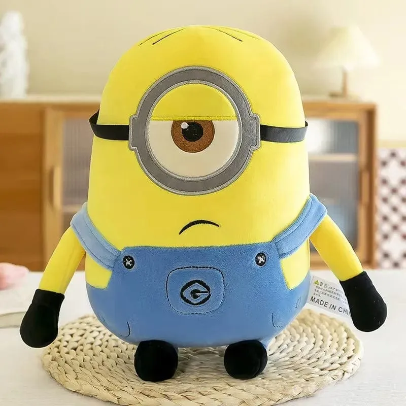 Niedliche Minions-Filmfiguren, gelbe Plüschtiere, Bob Stuart in Jeans, weiche Puppen, Spielzeug & Hobbys, Weihnachts- und Geburtstagsgeschenk, 1 Stück