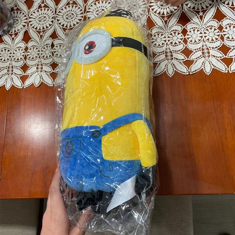 Niedliche Minions-Filmfiguren, gelbe Plüschtiere, Bob Stuart in Jeans, weiche Puppen, Spielzeug & Hobbys, Weihnachts- und Geburtstagsgeschenk, 1 Stück