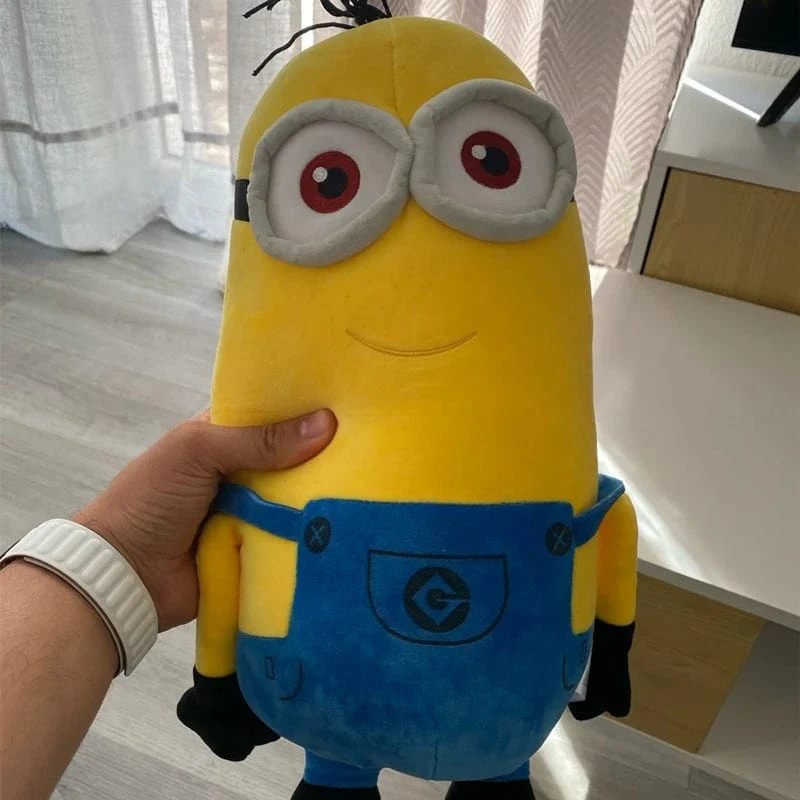 Niedliche Minions-Filmfiguren, gelbe Plüschtiere, Bob Stuart in Jeans, weiche Puppen, Spielzeug & Hobbys, Weihnachts- und Geburtstagsgeschenk, 1 Stück