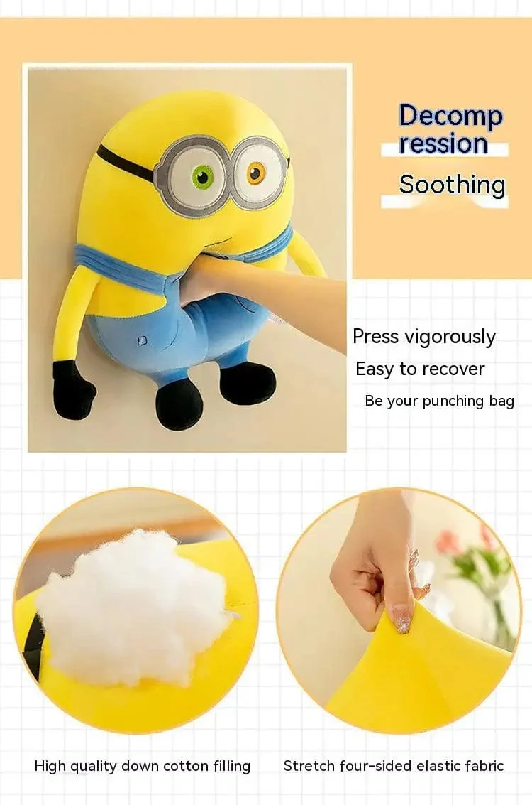 Niedliche Minions-Filmfiguren, gelbe Plüschtiere, Bob Stuart in Jeans, weiche Puppen, Spielzeug & Hobbys, Weihnachts- und Geburtstagsgeschenk, 1 Stück