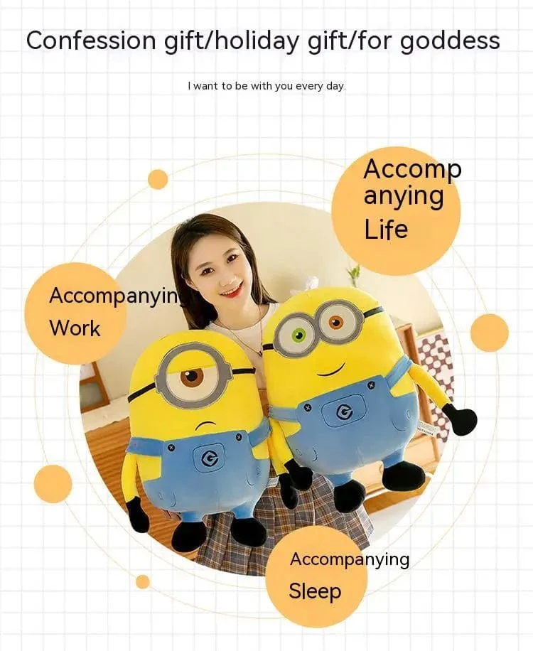 Niedliche Minions-Filmfiguren, gelbe Plüschtiere, Bob Stuart in Jeans, weiche Puppen, Spielzeug & Hobbys, Weihnachts- und Geburtstagsgeschenk, 1 Stück