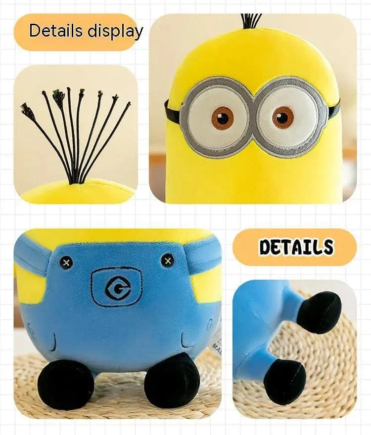 Niedliche Minions-Filmfiguren, gelbe Plüschtiere, Bob Stuart in Jeans, weiche Puppen, Spielzeug & Hobbys, Weihnachts- und Geburtstagsgeschenk, 1 Stück