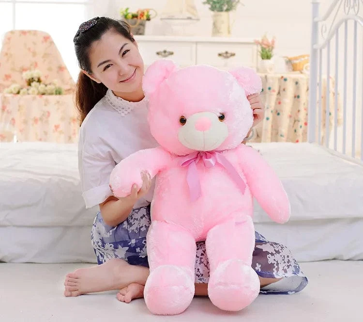 32-75CM Leuchtender kreativer LED-Teddybär Stofftier Plüschtier Bunter leuchtender Teddybär Weihnachtsgeschenk für Kinder