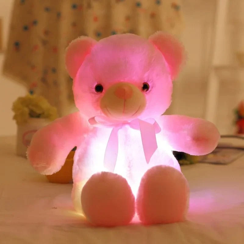 32-75CM Leuchtender kreativer LED-Teddybär Stofftier Plüschtier Bunter leuchtender Teddybär Weihnachtsgeschenk für Kinder