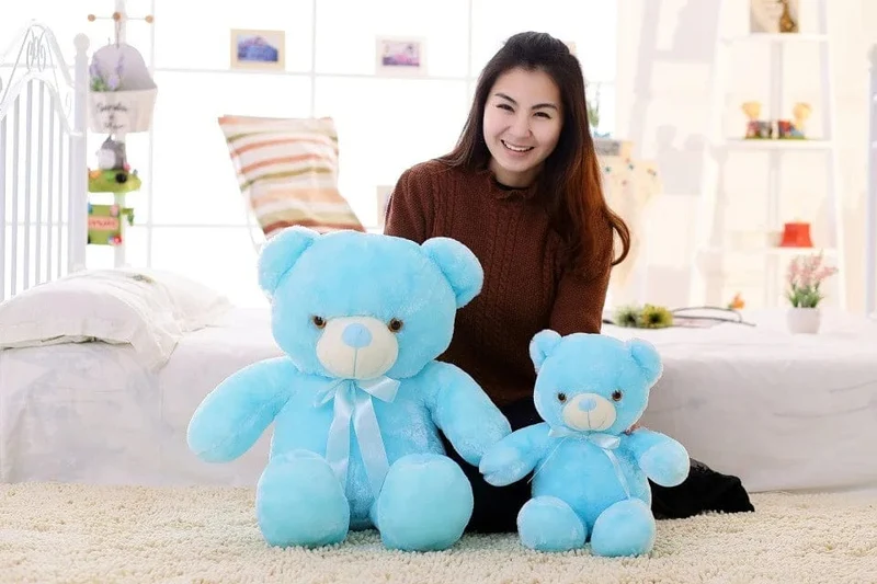 32-75CM Leuchtender kreativer LED-Teddybär Stofftier Plüschtier Bunter leuchtender Teddybär Weihnachtsgeschenk für Kinder