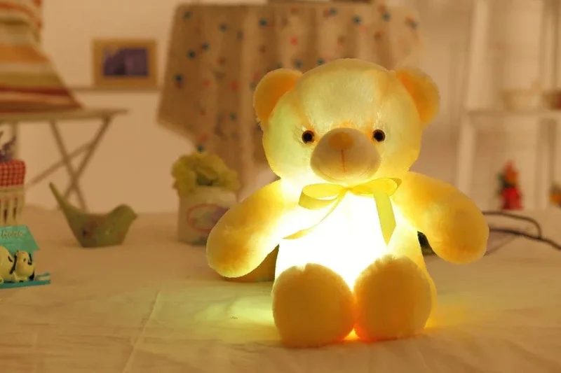 32-75CM Leuchtender kreativer LED-Teddybär Stofftier Plüschtier Bunter leuchtender Teddybär Weihnachtsgeschenk für Kinder