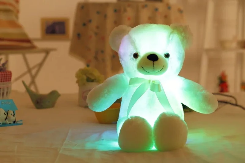 32-75CM Leuchtender kreativer LED-Teddybär Stofftier Plüschtier Bunter leuchtender Teddybär Weihnachtsgeschenk für Kinder