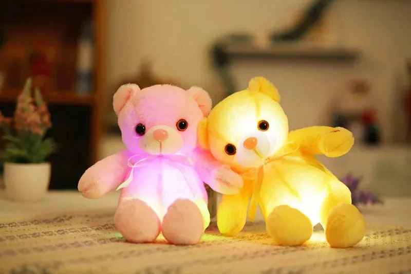 32-75CM Leuchtender kreativer LED-Teddybär Stofftier Plüschtier Bunter leuchtender Teddybär Weihnachtsgeschenk für Kinder