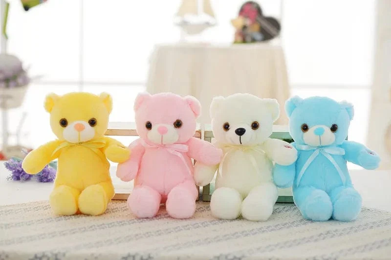 32-75CM Leuchtender kreativer LED-Teddybär Stofftier Plüschtier Bunter leuchtender Teddybär Weihnachtsgeschenk für Kinder