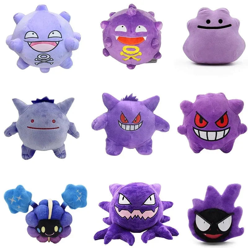 Pokemon Gengar Cosmog Haunter Plüschtier Koffing Gastly Ditto Kawaii Lila Anime Peluche Gefüllte Puppe Weihnachten Souvenir Geschenk