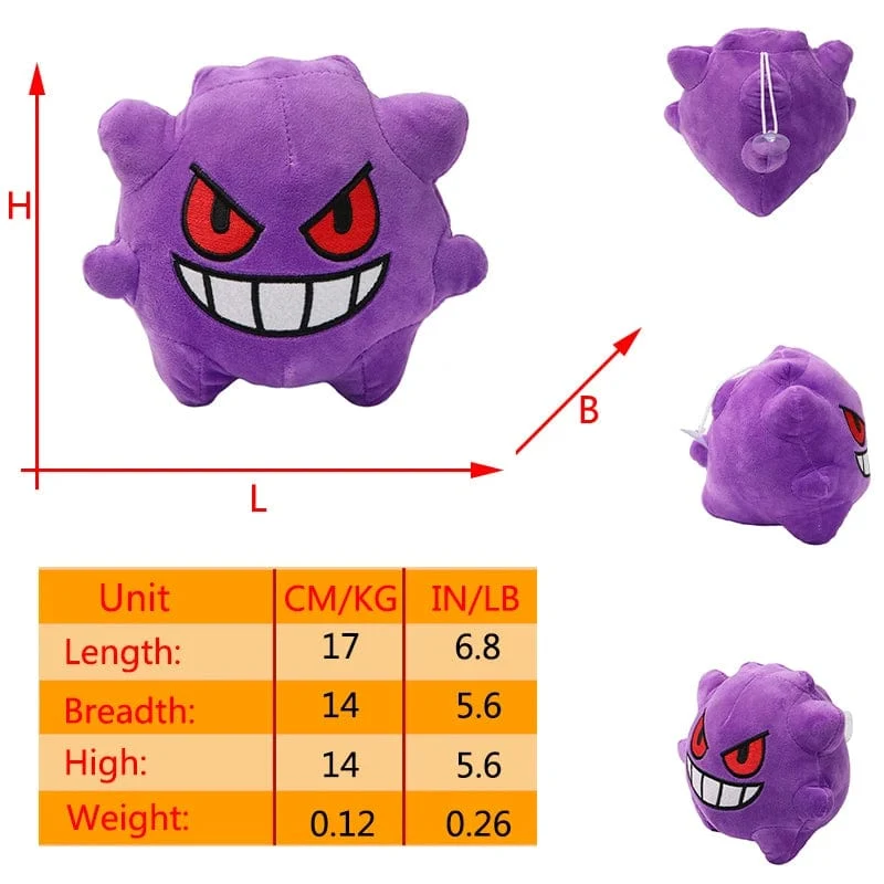 Pokemon Gengar Cosmog Haunter Plüschtier Koffing Gastly Ditto Kawaii Lila Anime Peluche Gefüllte Puppe Weihnachten Souvenir Geschenk