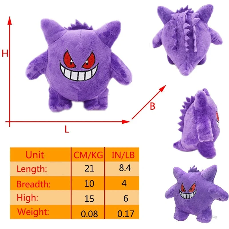 Pokemon Gengar Cosmog Haunter Plüschtier Koffing Gastly Ditto Kawaii Lila Anime Peluche Gefüllte Puppe Weihnachten Souvenir Geschenk