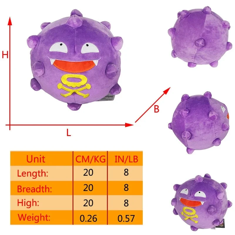 Pokemon Gengar Cosmog Haunter Plüschtier Koffing Gastly Ditto Kawaii Lila Anime Peluche Gefüllte Puppe Weihnachten Souvenir Geschenk