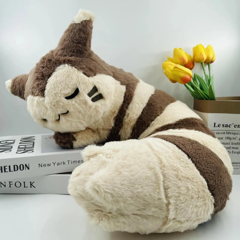 Pokemon Plüsch Sleepy Furret Plüsch Kawaii Pikachu Sentret Gefüllte Puppe Anime Zimmer Dekor Büro Nickerchen Furret Kissen Spielzeug Geschenke