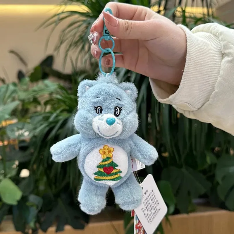 15CM Miniso Kawaii Care Bears Schlüsselanhänger Cartoon süßer Anime Anhänger echter Regenbogenbär Plüschtier Kinder Mädchen Geburtstagsgeschenk