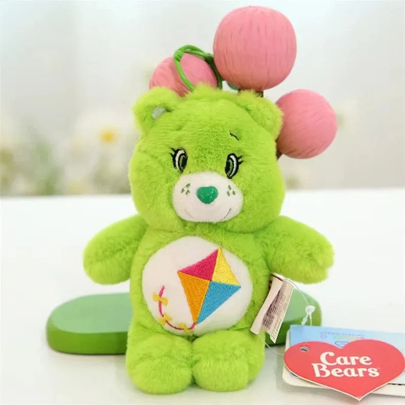 15CM Miniso Kawaii Care Bears Schlüsselanhänger Cartoon süßer Anime Anhänger echter Regenbogenbär Plüschtier Kinder Mädchen Geburtstagsgeschenk