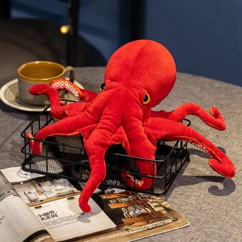 40 cm 75 cm Lebensechte Octopus Plüsch Spielzeug Gefüllte Simulation Meer Tier Plüsch Spielzeug Rote Octopus Puppen & Stofftiere für Kinder Geschenk