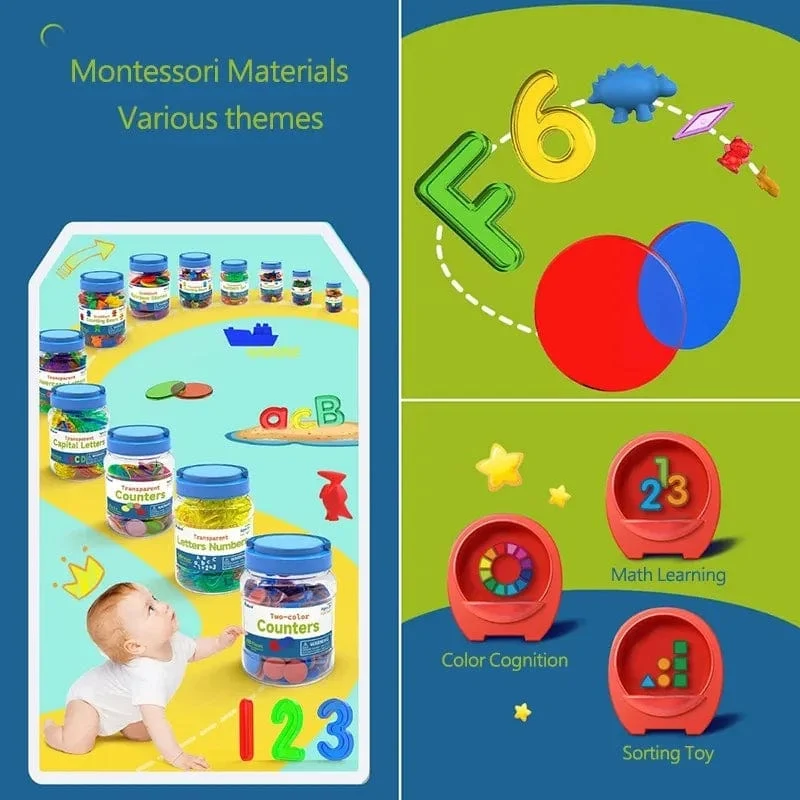 Kinder Bunte Transparente Buchstaben Zahlen Set Sensorischen Licht Tisch Spielzeug Zählen Rechtschreibung Montessori Pädagogisches Mathematik Spielzeug