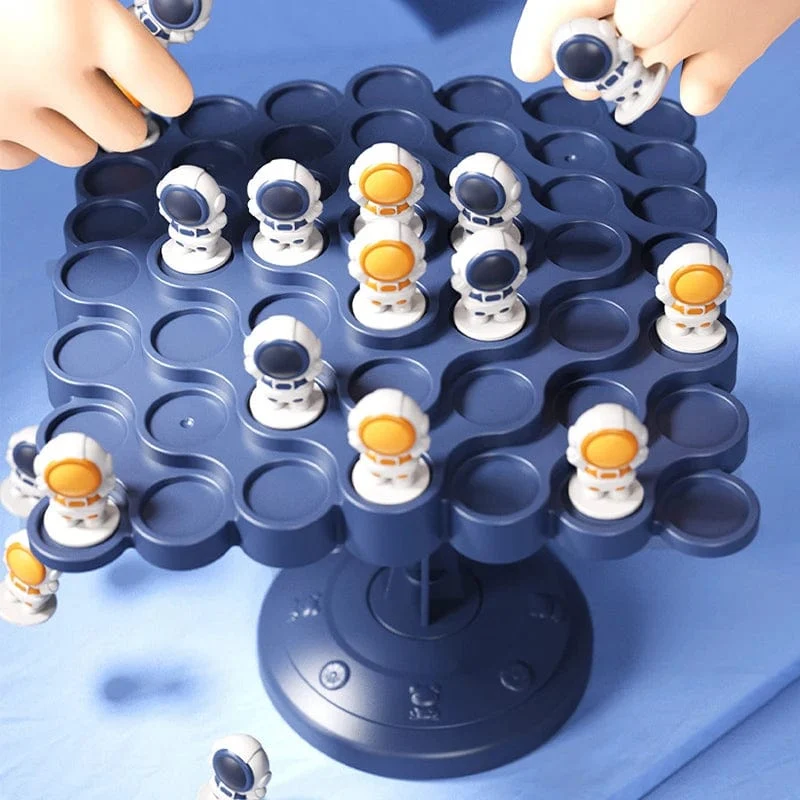 Montessori Spielzeug für Kinder, Balancing Board, Puzzle, Frosch, Astronaut, Balance-Baum, pädagogische Eltern-Kind-Interaktion, Tabletop-Mathematik-Spiel