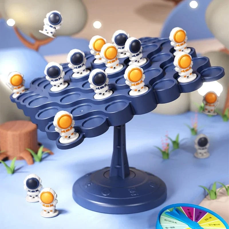 Montessori Spielzeug für Kinder, Balancing Board, Puzzle, Frosch, Astronaut, Balance-Baum, pädagogische Eltern-Kind-Interaktion, Tabletop-Mathematik-Spiel