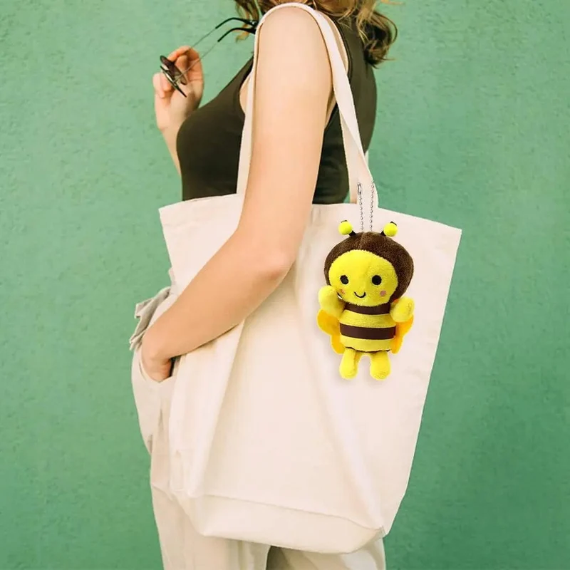 12cm Bee Festival Plüsch Puppe Animation Bee Festival Dekoration Kleine Anhänger Plüsch Tasche Anhänger Plüsch Nette Biene Aktivität Geschenk k1X4