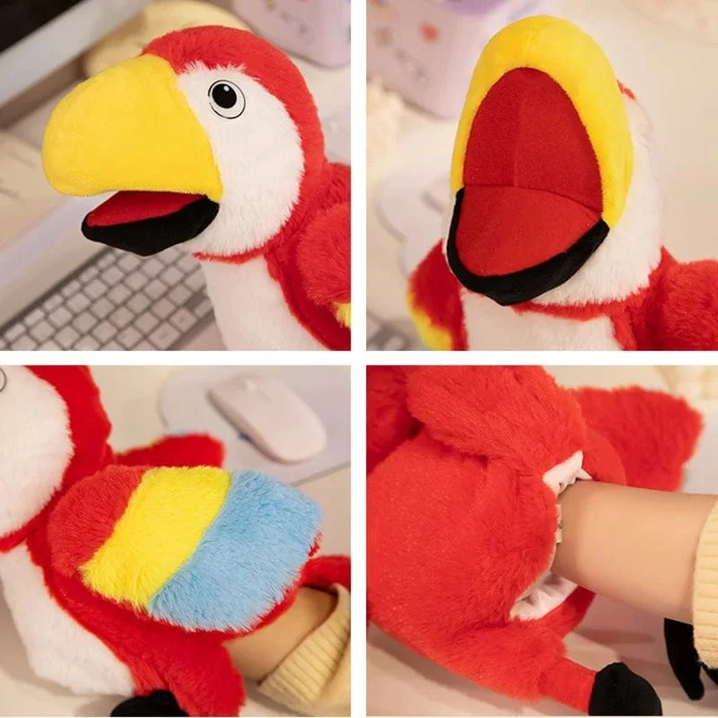 Vogel Weiche Stofftier Puppe Papagei Eule Adler Flamingo Pfau Cosplay Plüsch Puppe Pädagogisches Baby Spielzeug Kawaii Hand Finger Puppe