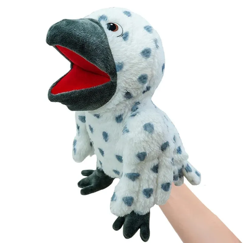 Vogel Weiche Stofftier Puppe Papagei Eule Adler Flamingo Pfau Cosplay Plüsch Puppe Pädagogisches Baby Spielzeug Kawaii Hand Finger Puppe