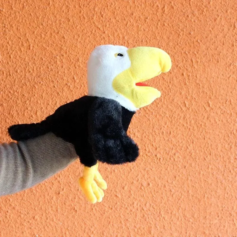 Vogel Weiche Stofftier Puppe Papagei Eule Adler Flamingo Pfau Cosplay Plüsch Puppe Pädagogisches Baby Spielzeug Kawaii Hand Finger Puppe