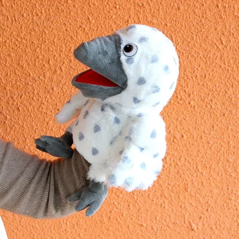 Vogel Weiche Stofftier Puppe Papagei Eule Adler Flamingo Pfau Cosplay Plüsch Puppe Pädagogisches Baby Spielzeug Kawaii Hand Finger Puppe
