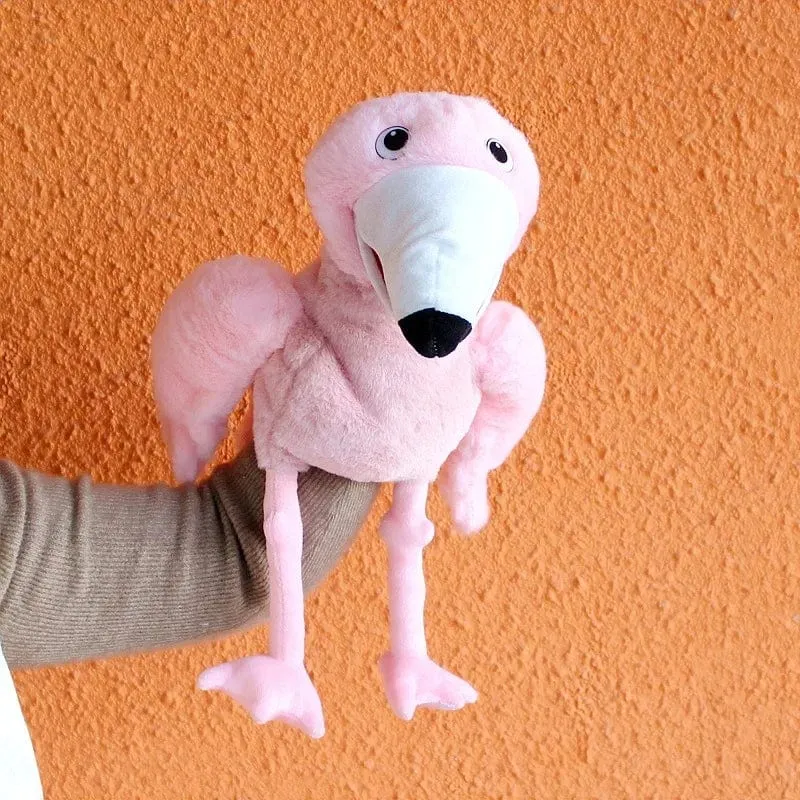 Vogel Weiche Stofftier Puppe Papagei Eule Adler Flamingo Pfau Cosplay Plüsch Puppe Pädagogisches Baby Spielzeug Kawaii Hand Finger Puppe