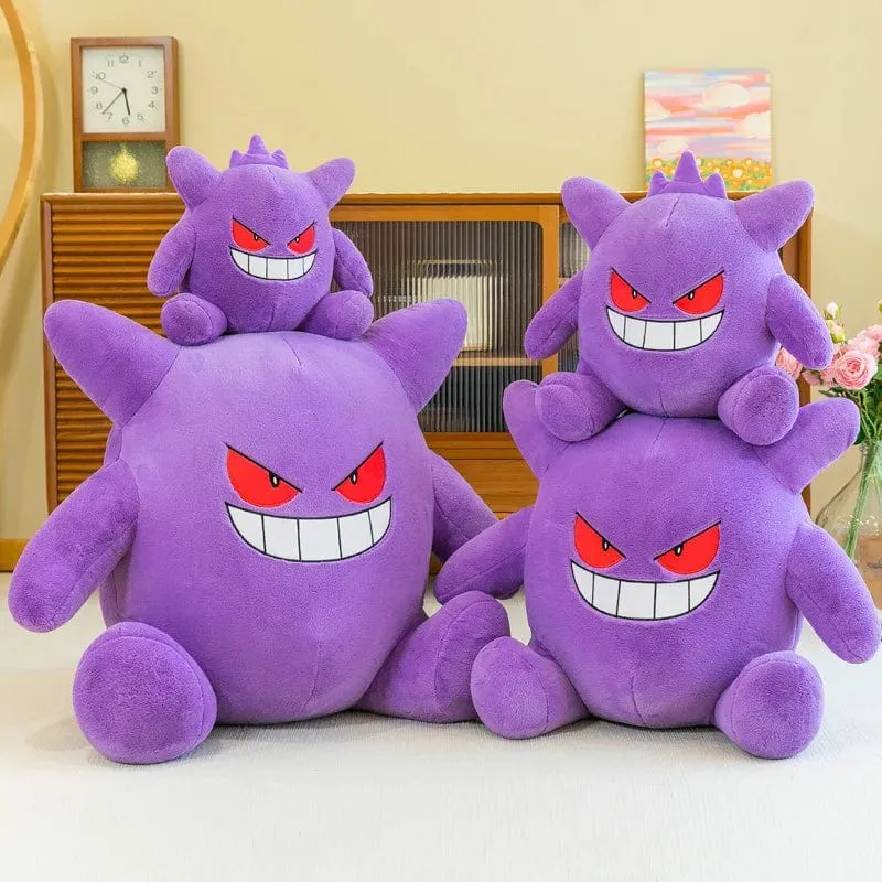 30–65 cm Gengar Peluche Pokemon Plüschtiere Anime Stofftier Puppe Kawaii Gengar Anhänger Clip Weiche Angefüllte Plüschpuppe Geschenk für Kinder