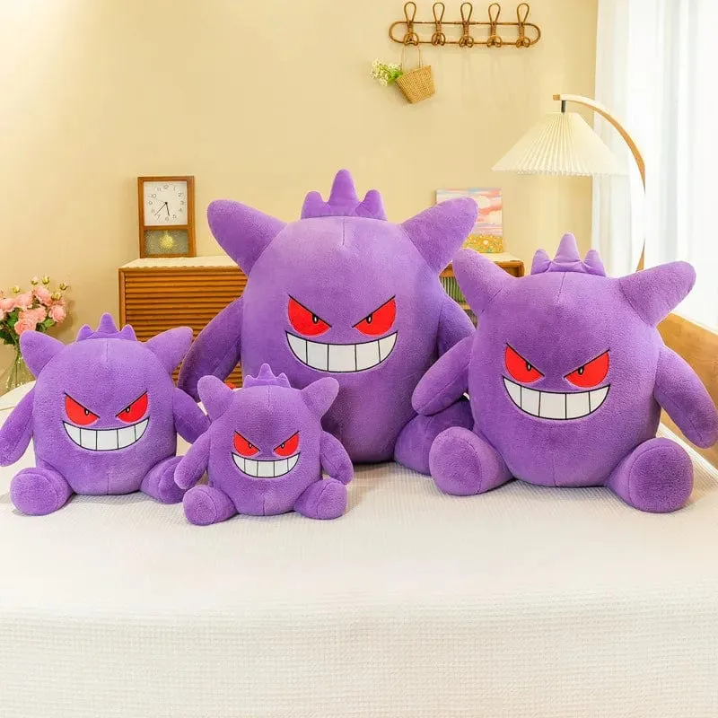 30–65 cm Gengar Peluche Pokemon Plüschtiere Anime Stofftier Puppe Kawaii Gengar Anhänger Clip Weiche Angefüllte Plüschpuppe Geschenk für Kinder