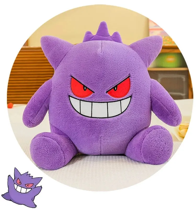 30–65 cm Gengar Peluche Pokemon Plüschtiere Anime Stofftier Puppe Kawaii Gengar Anhänger Clip Weiche Angefüllte Plüschpuppe Geschenk für Kinder