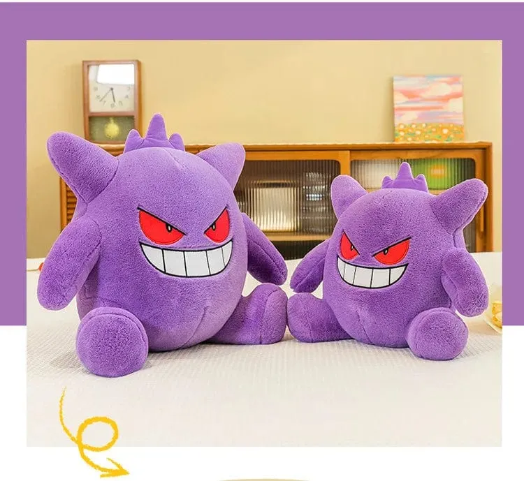 30–65 cm Gengar Peluche Pokemon Plüschtiere Anime Stofftier Puppe Kawaii Gengar Anhänger Clip Weiche Angefüllte Plüschpuppe Geschenk für Kinder