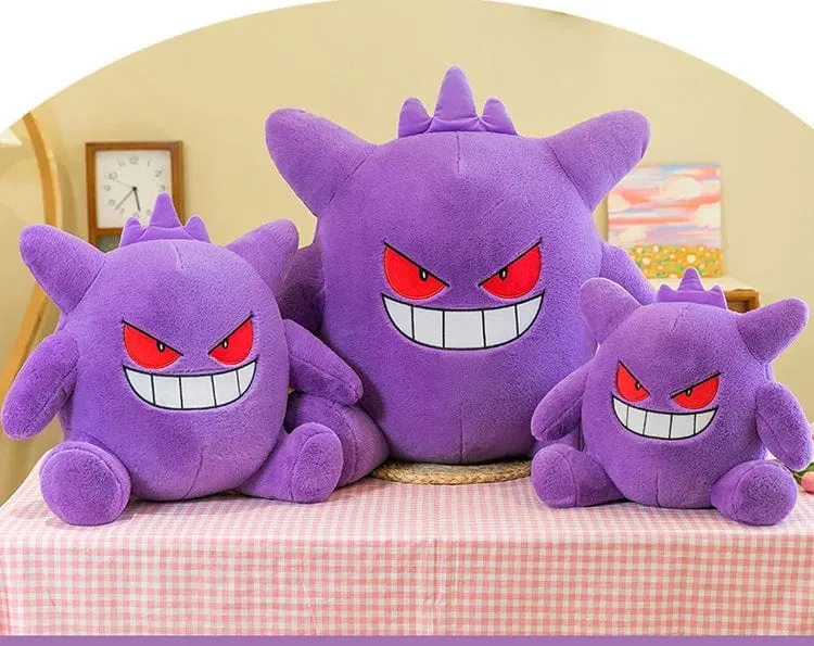 30–65 cm Gengar Peluche Pokemon Plüschtiere Anime Stofftier Puppe Kawaii Gengar Anhänger Clip Weiche Angefüllte Plüschpuppe Geschenk für Kinder