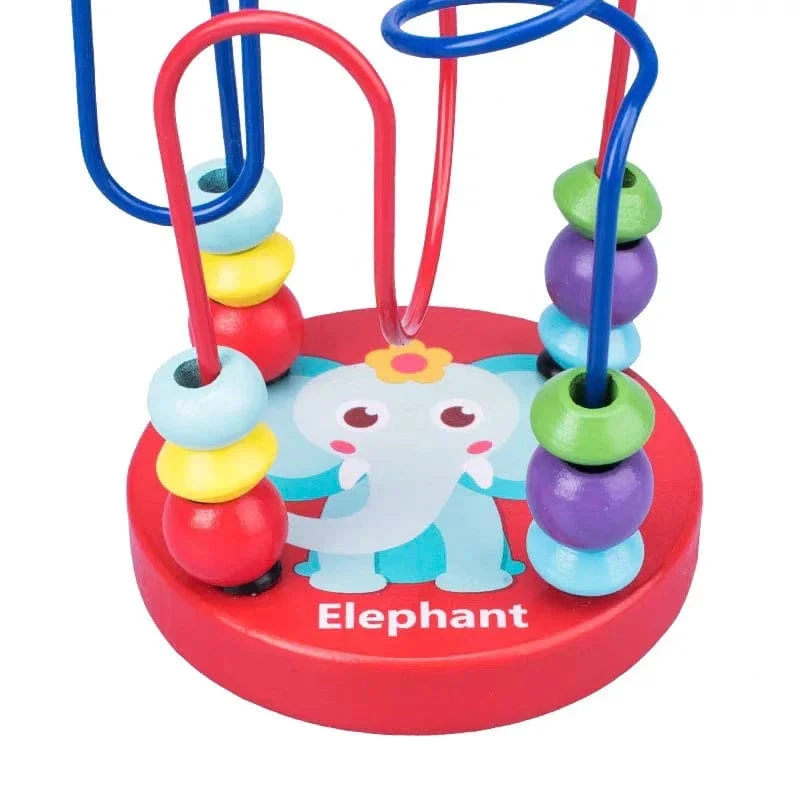 Baby Montessori Pädagogisches Mathematik Spielzeug Holz Mini Kreise Perlen Draht Labyrinth Achterbahn Abakus Puzzle Spielzeug Für Kinder Junge Mädchen Geschenk