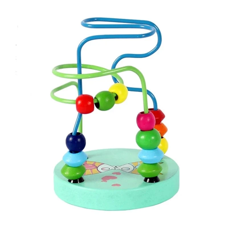 Baby Montessori Pädagogisches Mathematik Spielzeug Holz Mini Kreise Perlen Draht Labyrinth Achterbahn Abakus Puzzle Spielzeug Für Kinder Junge Mädchen Geschenk