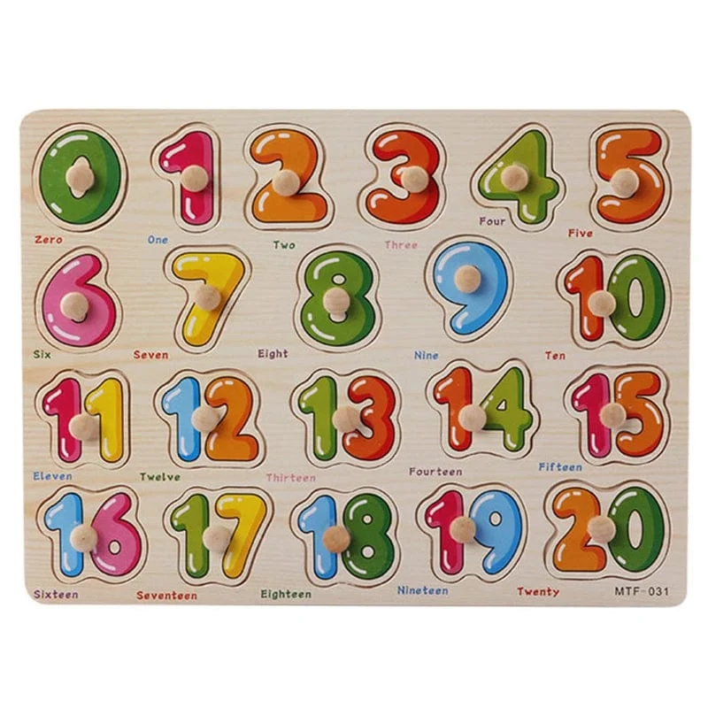 Kinder Holz Puzzle Montessori Spielzeug Für Baby 1 zu 2 3 Jahre Alt Kinder Hand Greifen Bord Pädagogisches Lernen Matching Spiele