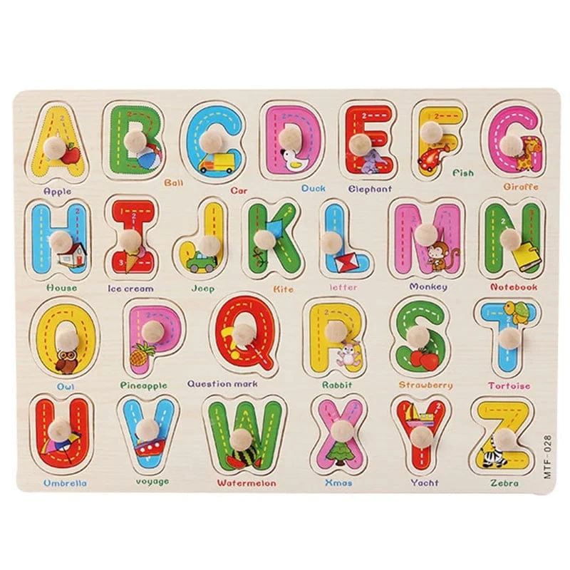 Kinder Holz Puzzle Montessori Spielzeug Für Baby 1 zu 2 3 Jahre Alt Kinder Hand Greifen Bord Pädagogisches Lernen Matching Spiele