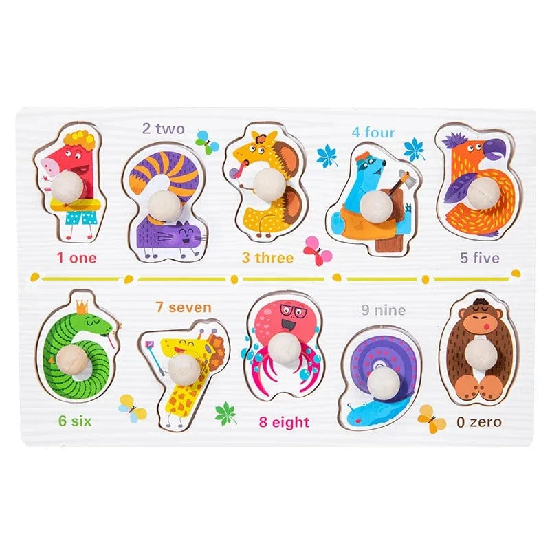 Kinder Holz Puzzle Montessori Spielzeug Für Baby 1 zu 2 3 Jahre Alt Kinder Hand Greifen Bord Pädagogisches Lernen Matching Spiele