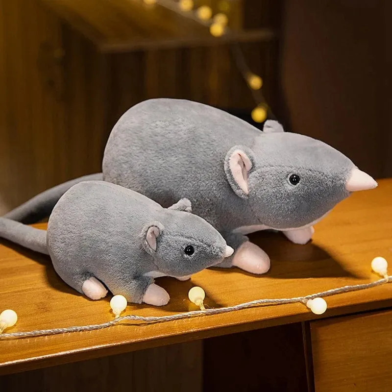 32 cm Neue Mini-weiche Plüsch-Simulationsmaus-Plüschtierpuppe Ausgestopfte Ratte Plüschtierspielzeug Maskottchen Peluche Mauspuppe für Haustiere