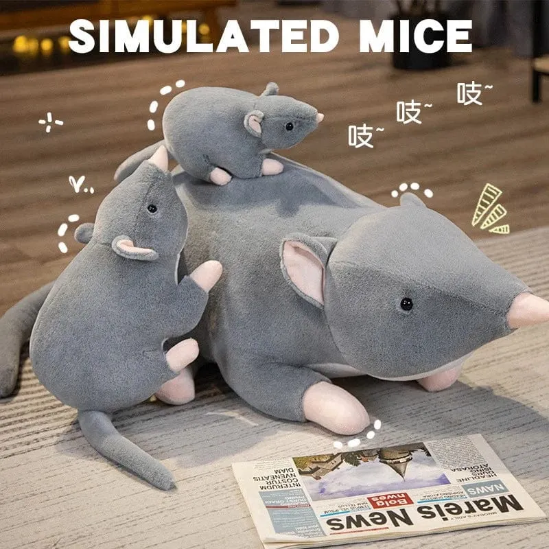 32 cm Neue Mini-weiche Plüsch-Simulationsmaus-Plüschtierpuppe Ausgestopfte Ratte Plüschtierspielzeug Maskottchen Peluche Mauspuppe für Haustiere