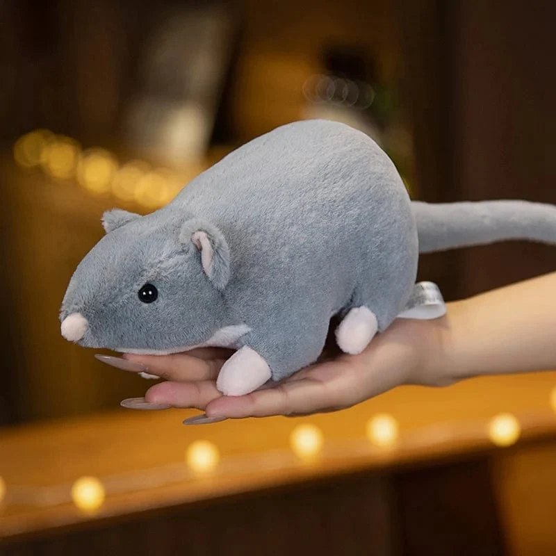 32 cm Neue Mini-weiche Plüsch-Simulationsmaus-Plüschtierpuppe Ausgestopfte Ratte Plüschtierspielzeug Maskottchen Peluche Mauspuppe für Haustiere