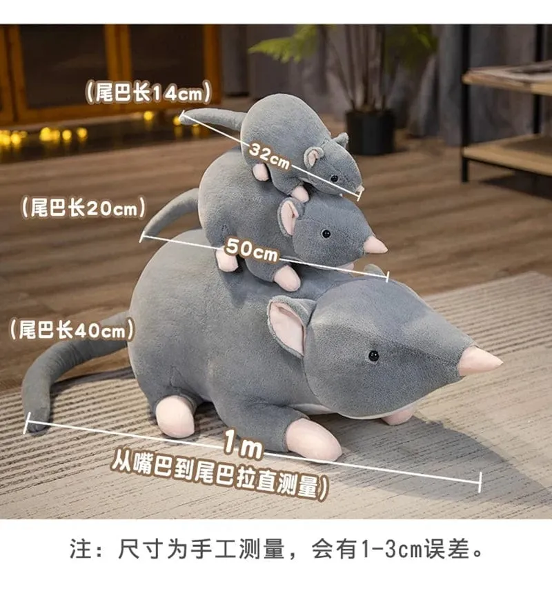 32 cm Neue Mini-weiche Plüsch-Simulationsmaus-Plüschtierpuppe Ausgestopfte Ratte Plüschtierspielzeug Maskottchen Peluche Mauspuppe für Haustiere
