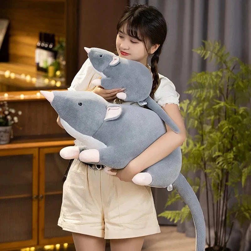 32 cm Neue Mini-weiche Plüsch-Simulationsmaus-Plüschtierpuppe Ausgestopfte Ratte Plüschtierspielzeug Maskottchen Peluche Mauspuppe für Haustiere