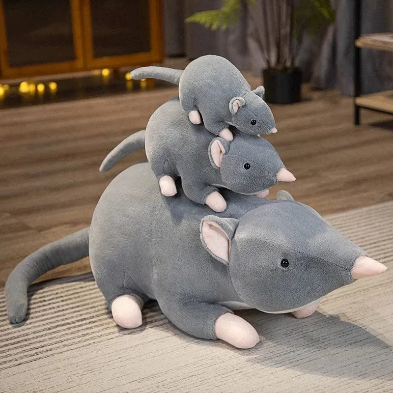 32 cm Neue Mini-weiche Plüsch-Simulationsmaus-Plüschtierpuppe Ausgestopfte Ratte Plüschtierspielzeug Maskottchen Peluche Mauspuppe für Haustiere