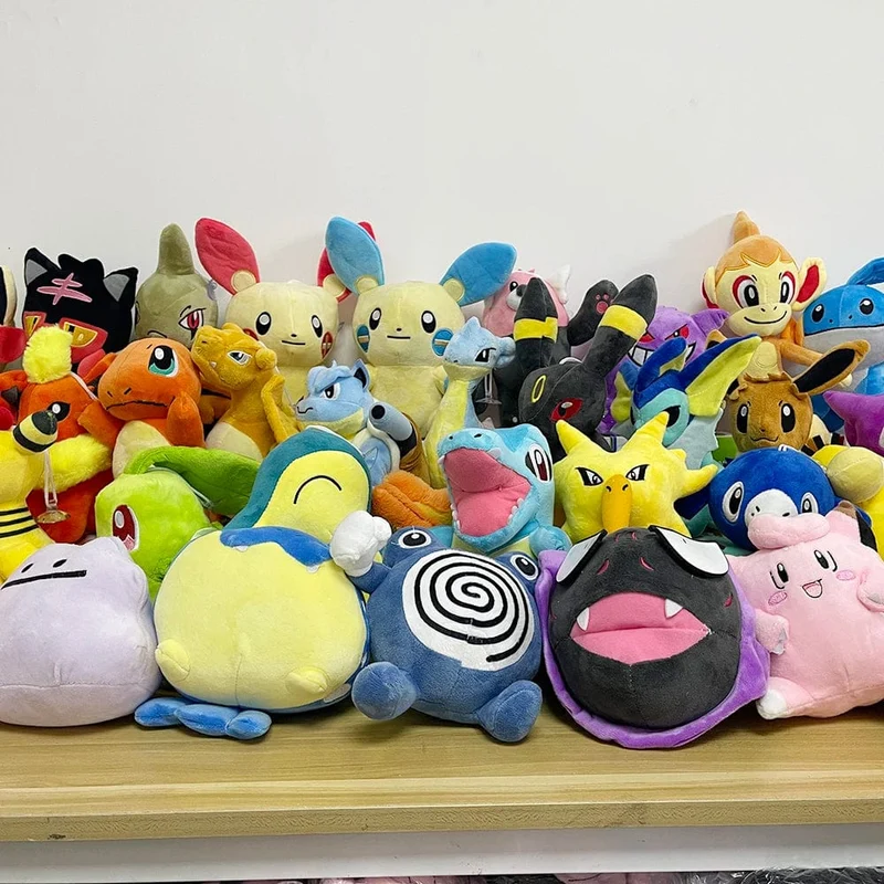 20 cm Dragonite Plüschtiere Pokemon Pikachu Squirtle Bulbasaur Charmander Gengar Eevee Dragonite Stofftiere Kinder Weihnachtsgeschenk