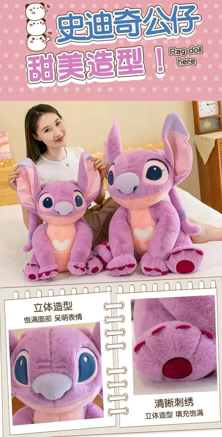 2023 neues Disney Stitch-Plüschtier, Kawaii Lilo & Stitch, Cartoon-Plüschtier, Stressabbau-Kissen, Trostspielzeug, Kinder-Weihnachtsgeschenk