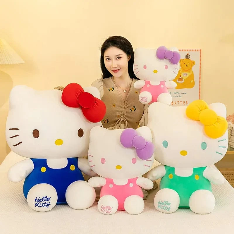 Sanrio Hello Kitty Kuromi Melody Stofftiere Niedliches Plüsch Cinnamoroll Spielzeug Kawaii Baby Weihnachtsgeschenke Kinder Puppen für Mädchen